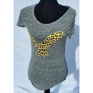 American Eagle Outfitters Grey Short Sleeve Shirt Women's Small